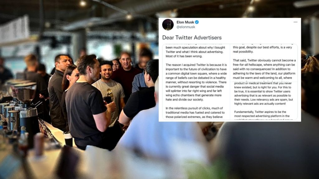 Elon Musk tweet to advertisers