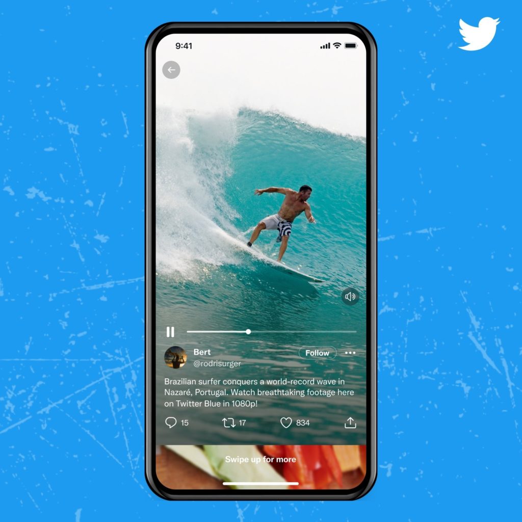 Twitter rolling out reel-like immersive video experience