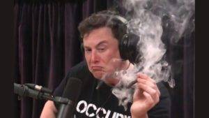 Elon Musk smoking