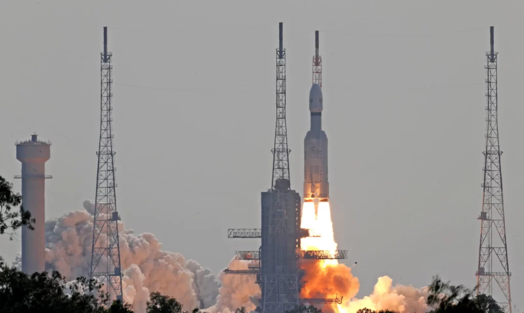 ISRO successfully launches LMV3 rocket carrying 36 OneWeb satellites